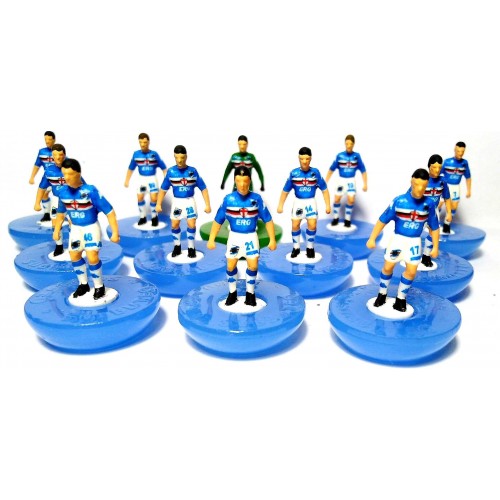 Subbuteo Andrew Table Soccer Sampdoria 2007-2008 on classic Hasbro bases
